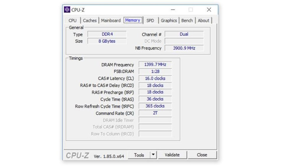 تشخیص سرعت رم کامپیوتر با CPU-Z