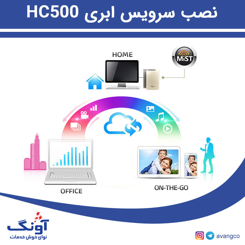 نصب سرویس ابری HC500