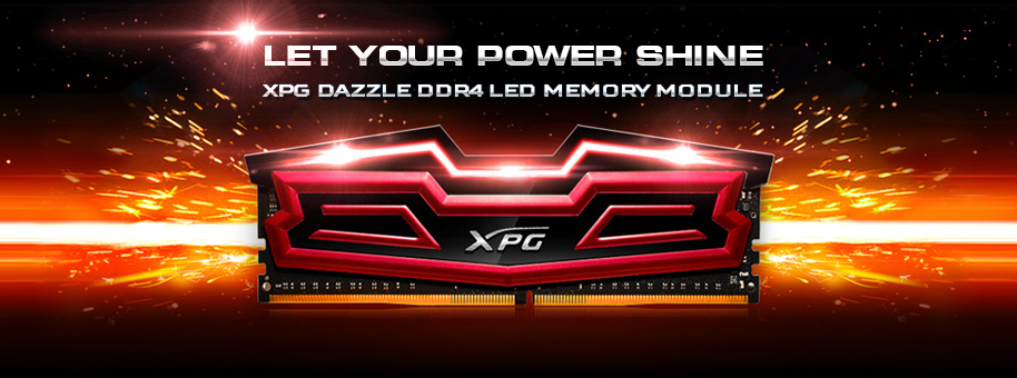 XPG Dazzle DDR4 LED حافظهی رم اورکلاک XPG Dazzle DDR4 LED ایدیتا
