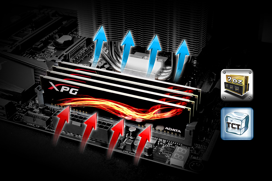 حافظه‌ی رم اورکلاک XPG Flame DDR4 ای‌دیتا