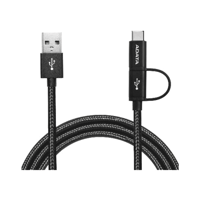 کابل تبدیل دو منظوره USB به USB-C/Micro USB-ای دیتا