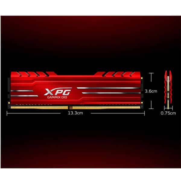 رم DDR4 دو کاناله 2666 مگاهرتز مدل XPG GAMMIX D10 ای دیتا