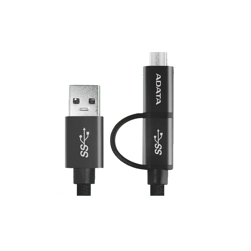 کابل دو در یک USB به USB-C/Micro USB ای دیتا