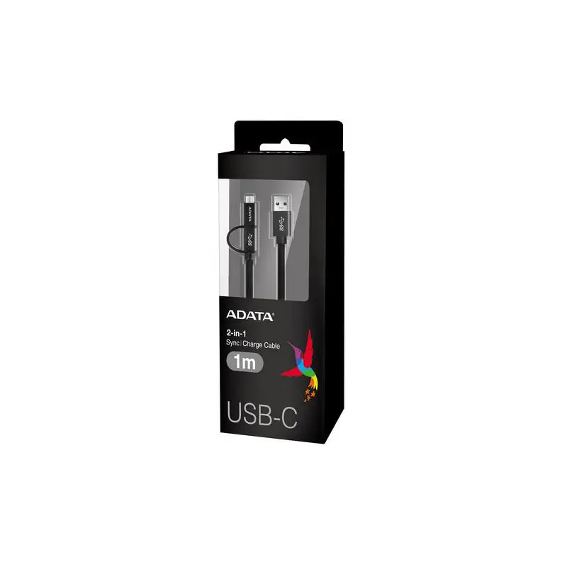 کابل دو در یک USB به USB-C/Micro USB ای دیتا