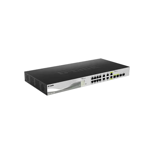 سوییچ DXS-1100-16TC دارای 12 پورت 10 گیگابیتی شبکه ,دو پورت ترکیبی+10GBASE-T/SFPو دو پورت +SFP است