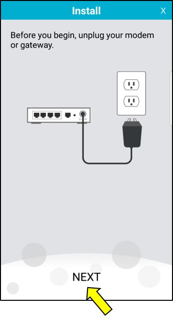 اپلیکیشن d-link ‌برق مودم یا gateway را قطع کنید