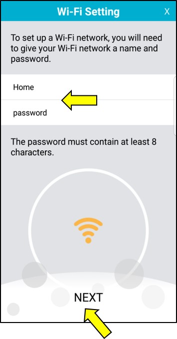 اپلیکیشن d-link تعیین رمز عبور 