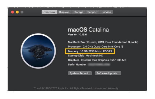 چک کردن سرعت رم در Mac