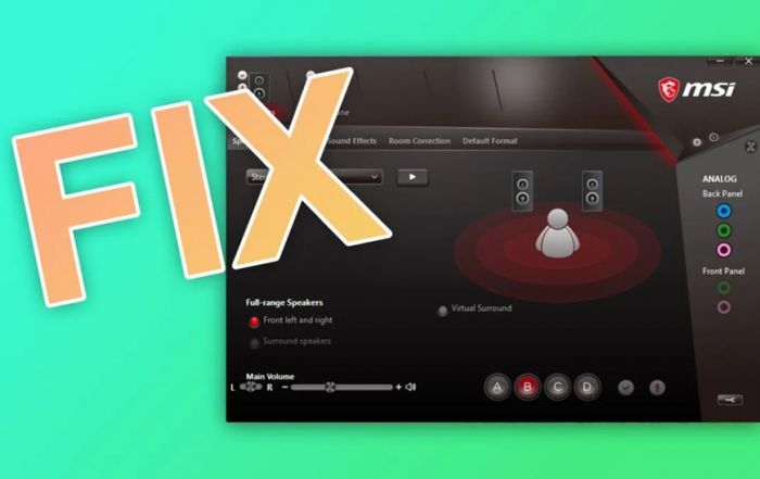 رفع مشکل صدای مادربرد MSI