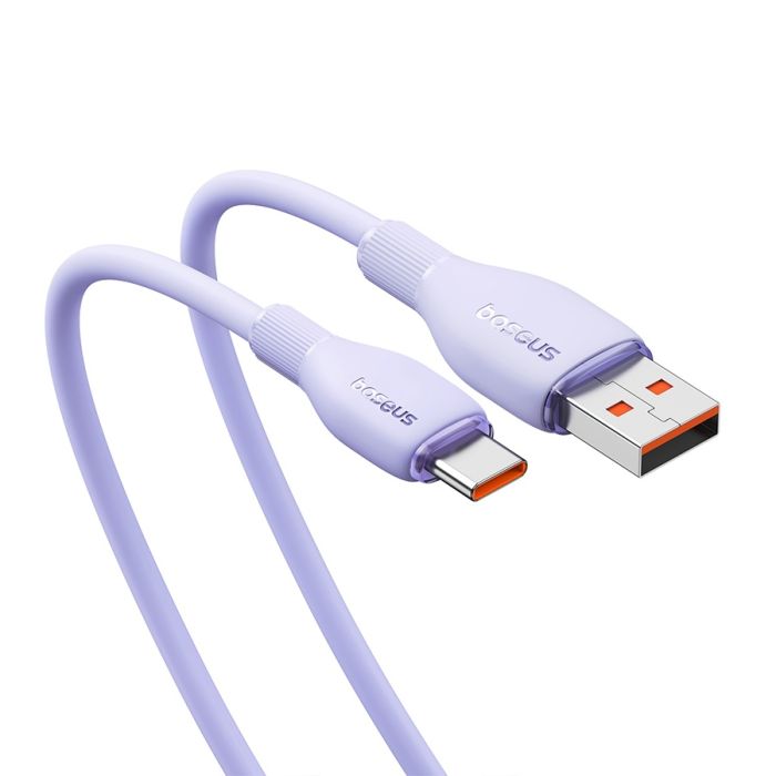 Baseus Pudding Series 100W USB to Type-C Fast Charging Data Cable, Length:2m(Purple)