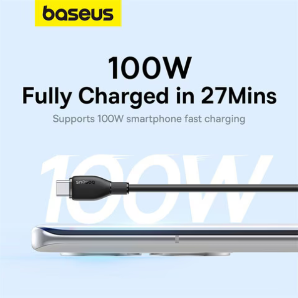 Baseus 100W USB A To USB C Charger Cable,(1.2M) 6A PD Fast Charging Data Cable Type C Cable