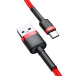 Baseus Cafule Cable durable nylon cord USB / USB-C QC3.0 3A 1M red