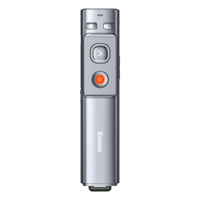 Baseus Orange Dot Wireless Presenter (Red Laser) Grey