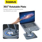 Baseus UltraStable Pro Series 360° Rotatable and Foldable Laptop Stand Metal – Space Grey