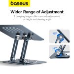 Baseus UltraStable Pro Series 360° Rotatable and Foldable Laptop Stand Metal – Space Grey