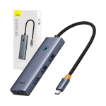 USB Hub 4in1 Hub Baseus UltraJoy USB-C do USB 3.0 (space grey)