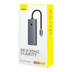 USB Hub 5-in-1 Hub Baseus UltraJoy Series USB-C to HDMI4K@30Hz+3xUSB 3.0+1xPD (grey)