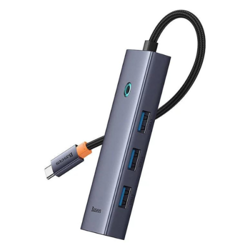 USB Hub 5-in-1 Hub Baseus UltraJoy Series USB-C to HDMI4K@30Hz+3xUSB 3.0+1xPD (grey)