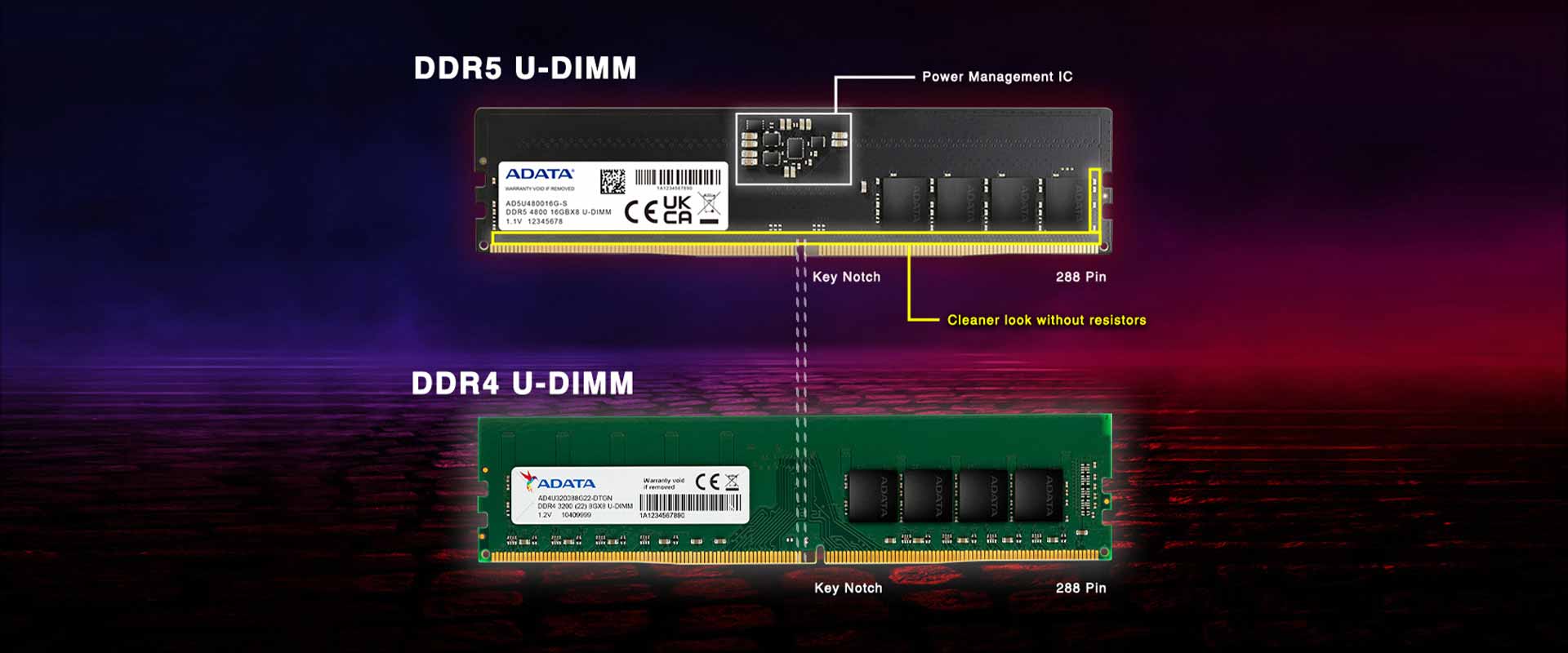 ماژول رم XPG مدل U-DIMM DDR5 LANCER White 5200 CL38, D 8G-11