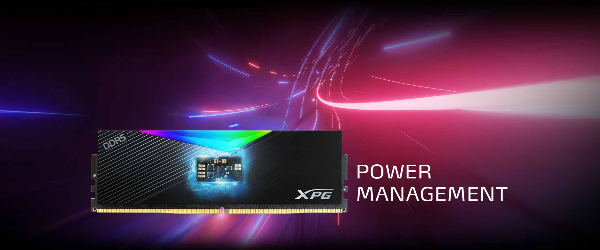 ماژول رم XPG مدل U-DIMM DDR5 LANCER White 5200 CL38, D 8G-6