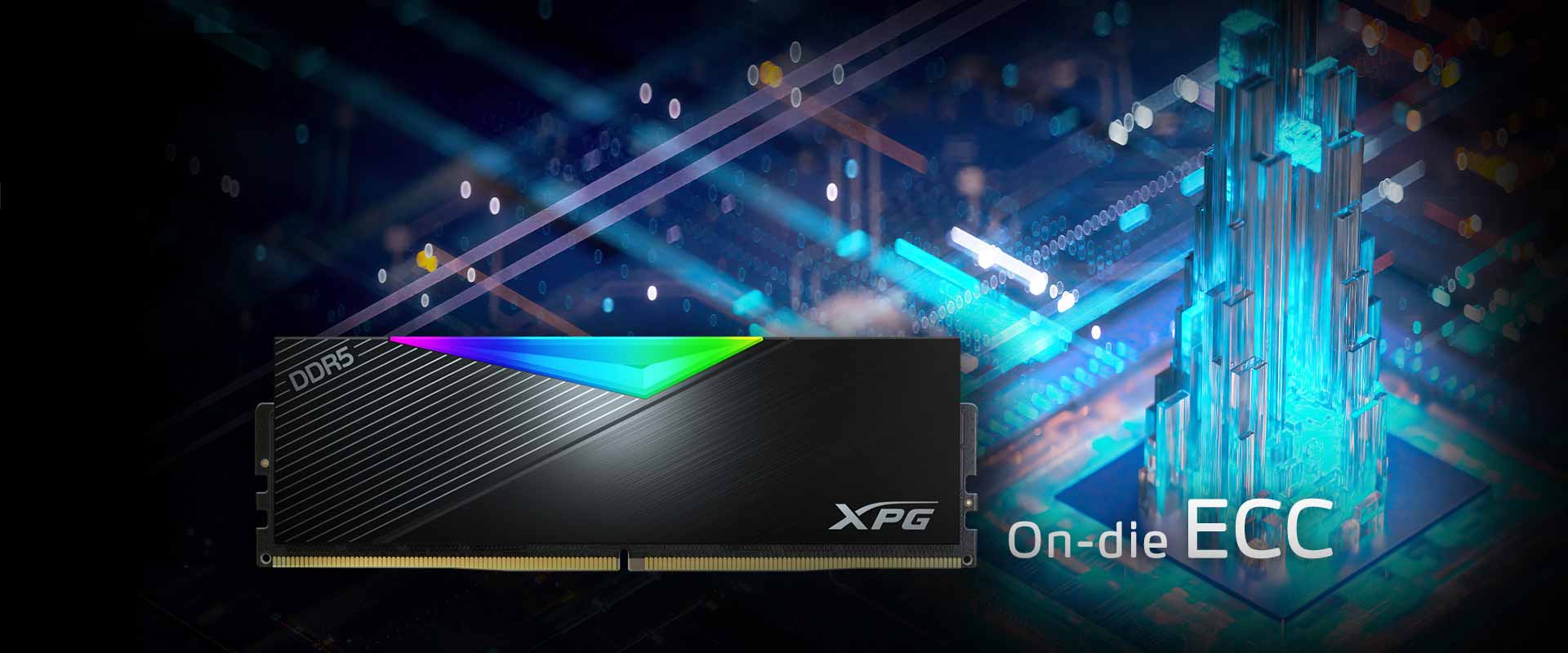 ماژول رم XPG مدل LANCER RGB Black 6400 DDR5 16G-7