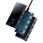 هاب 4 پورت USB-C بیسوس مدل PioneerJoy - تصویر 5