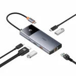 هاب 6 پورت USB-C بیسوس مدل Metal Gleam II - تصویر 4