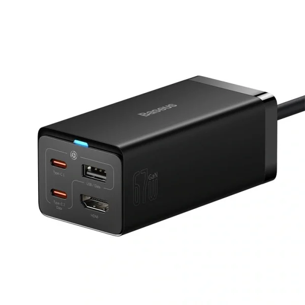 شارژر رومیزی 67 وات بیسوس مدل GaN5 Pro Desktop Fast Charger 1U+2C+HDMI